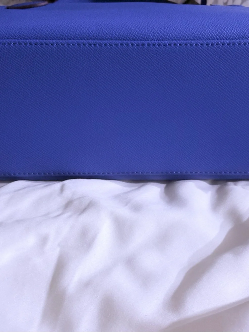Lily & Bean “Evie” Leather Purse, in Cobalt Blue, 28 cm — LIKE NEW!